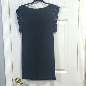 Black Dress Studded Sleeves
